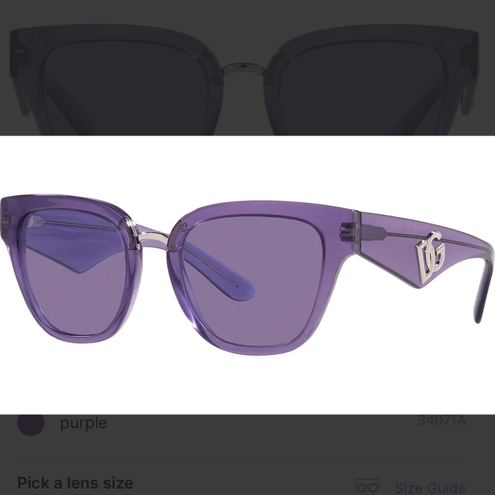Dolce & Gabbana DG4437F 34071A Purple Sunglasses NIB All inclusive